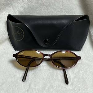 1円スタート！Ray-Ban レイバン サングラス W3315 ブラウン 度なし ケース付 アイウェア 1スタ