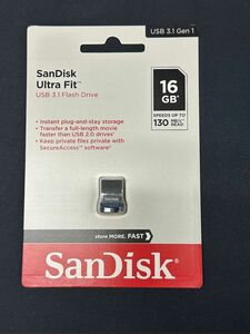 新品 SanDisk サンディスク Ultra Fit 16GB USBメモリー 