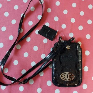 ANNA SUI アナスイ モバイルケース 携帯ケース ブラック 新品 ショルダー携帯ケース タグ付き