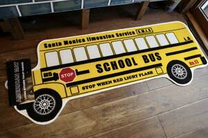 新品　SCHOOL　BUS マット　スクールバス　アメリカン　インテリア　アメ車　STOP　ハリウッド
