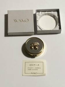 未使用 銀座 和光 WAKO ピルケース 薬 サプリメント 錠剤 カプセル 小物入れ さくらんぼ モチーフ 鏡 ミラー あり