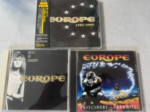 EUROPEヨーロッパ BEST&オリジナルアルバムCD3枚セット 1982-2000/BEST OF EUROPE/PRISONERS IN PARADISE ジョーイテンペスト