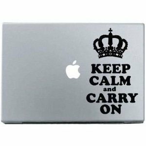 MacBook ステッカー シール KEEP CALM and CARRY ON (15インチ)