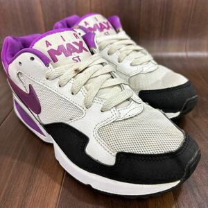 KT240426 D-64 NIKE ナイキ AIRMAX ST エアマックス カジュアルスニーカー ウォーキングスニーカー ホワイト パープル メンズ 24cm