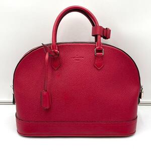 ルイヴィトンアルマMMパルナセアルージュ赤ハンドバッグ極美品