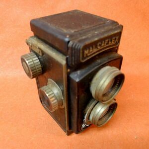 i322 MALCAFLEX 二眼カメラ レンズ 1:3.5 f=7.5cm レンズにカビあり 蓋が正しくしまりません/60
