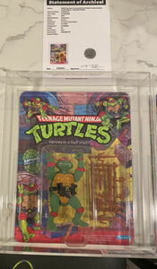 1988 Playmates TMNT Series 1/10 Back Raphael CAS Graded 85 Unpunched 85,85,80 海外 即決