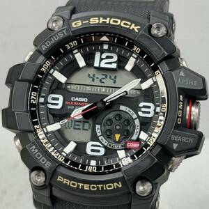 極美品 G-SHOCK GG-1000-1AJF MUDMASTER マッドマスター マッドレジスト アナログ/デジタル 方位計/温度計搭載 ツインセンサー ブラック 