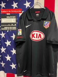 ★NIKE★ATLETICO DE MADRID★2009-2010★アウェイ★半袖★ユニフォーム★ブラック★黒★L★ナイキ★アトレティコ・マドリー★355252-010★