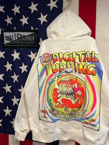 ★CHALLENGER×MAGIC NUMBER★チャレンジャー×マジックナンバー★DIGITAL PUDDING SWEAT HOODIE★スウェットフーディ★ホワイト★Lサイズ