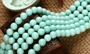 [EasternStar] 海外発送 アマゾナイト 天河石 希望の石 ホープストーン Amazonite 玉サイズ4mm 1連売り 長さ約40cm