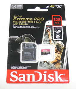 新品 送料無料 SanDisk Extreme Pro 128GB サンディスク エクストリーム プロ SDSQXCD-128G-GN6MA micro SDXC SD カード 128