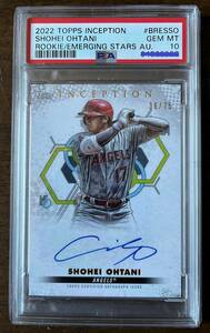 大谷翔平直筆サイン入りカード (TOPPS INCEPTION #BRESSO)