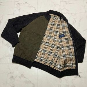 1円〜 極美品 激レアモデル BURBERRY LONDON バーバリーロンドン ブルゾン ジャンパー ジャケット ノバチェック ジップアップ Lサイズ 