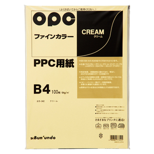 4902681773425 ファインカラーＰＰＣ　Ｂ4　100枚入 ＰＣ関連用品 ＯＡ用紙 コピー用紙（カラー用紙） 文運堂 カラー342 クリーム