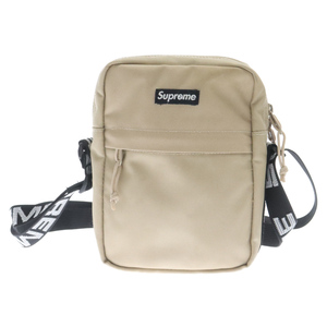 SUPREME シュプリーム 18SS Cordura Ripstop Nylon Shoulder Bag コーデュラ リップ スポット ボックス ロゴ ショルダー バッグ ベージュ