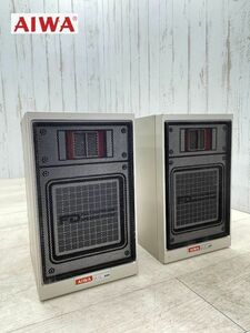 AIWA 平面ユニット 2WAYスピーカー SX-F5 ペア 音出し確認済 40W フラットスピーカー レストアベース 昭和レトロ アイワ オーディオ機器