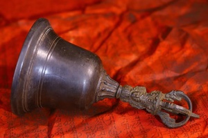 清時代・銅器 收藏 ネパール還流 金剛杵老揺鈴法器、 中国古美術品 珍品 旧蔵 賞品 置物 時代物