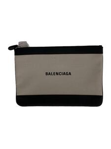 BALENCIAGA◆クラッチバッグ/キャンバス/ホワイト/420407・1080・W・568024