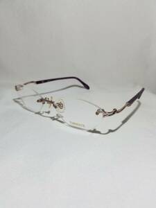 未使用 眼鏡 メガネフレーム TORRENTE ブランド オーバル型 チタン 金属フレーム フチなし 男性 女性 メンズ レディース 53口18-135 C-6