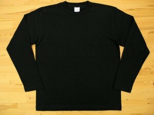 Printstar 00102-CVL 5.6oz ヘビーウェイト長袖Tシャツ 3XLサイズ ブラック 1枚 無地 ロンT 新品 ゆうパケット330円or350円発送可 黒