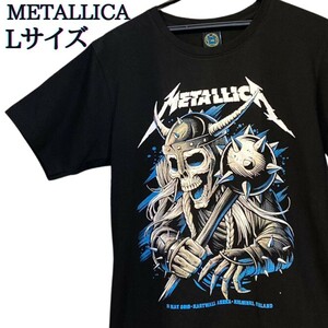 ★新品未使用★メタリカ METALLICA バンドTシャツ Lサイズ ロックバンド 古着 コットン ブラック 黒 2259