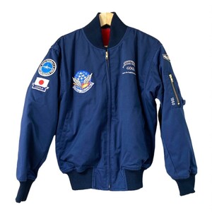 航空自衛隊 60周年記念 ブルーインパルス パイロットジャンパー フライトジャケット シリアルナンバー付き ブルー 24B27