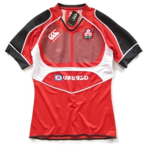 メンズ 4L 未使用 カンタベリー ラグビー日本代表 選手支給品 プラクティス ジャージ レッド CANTERBURY JAPAN PRACTICE JERSEY（TOSHIBA）