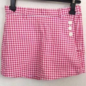 新品◆ニッセン◆ギンガムチェックの巻きスカート風ショートパンツ サイズ140