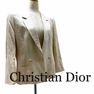 a305N Christian Dior クリスチャン・ディオール ジャケット ベージュ系 sizeM レディース