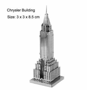 【 Chrysler Buildingクライスラービル】DIY-子供のための3D建設モデルパズルオイルタワー,分解ハウス,有名な建物のアセンブリ