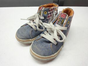 送料無料◎VANS/バンズ■18.0cm■SK8-HI スケートハイ V38CJ CFGG サイドジップ スニーカー シューズ■BLUE/ブルー/青■#21209MK410_1