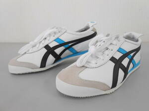 戸高∞8　Onitsuka Tiger オニツカタイガー THL7C2 スニーカー 靴 MEXICO 66 サイズ22.5cm 状態良好 ホワイト 白 青ライン