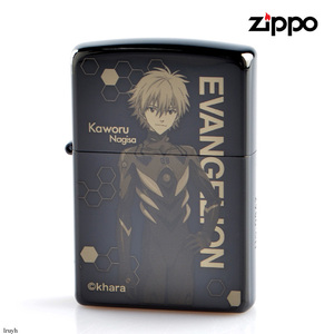 エヴァ好き必見！エヴァンゲリオン 新劇場版 渚カヲル ブラックチタンコート ZIPPO 永久保証 ジッポー ZIPPOライター プレゼント ギフト