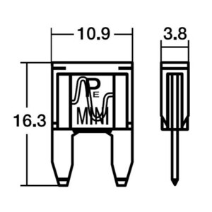 スタンレー(STANLEY) バイク NO351 BPF-7050 5Aミニヒューズ