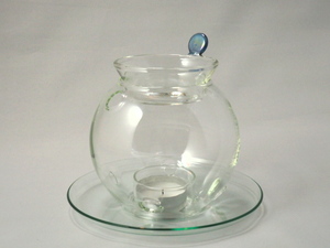 耐熱ガラス製 茶香炉 アロマポット （沈香可）「宙」沈香セット