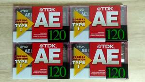 [m13115y k] 送料無料★ TDK AE120 4本 カセットテープ ノーマル AE-120F