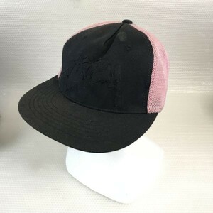 STUSSY★メッシュキャプ【サイズS-M/black×Pink】hat/cap◆CB129