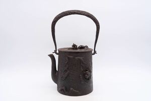 鉄瓶 蟹盛上 鉄蓋 煎茶道具 急須 湯沸 金属工芸 茶道具 