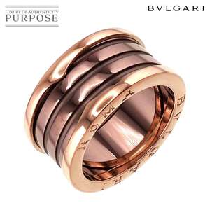 ブルガリ BVLGARI ビーゼロワン ローマ リング #61 K18 PG ブロンズ セラミック ピンクゴールド 750 B-zero1 指輪 Ring【証明書】 90224142