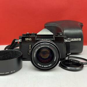 □ Canon F-1 フィルムカメラ 一眼レフカメラ ボディ FD 55mm F1.2 S.S.C. レンズ シャッターOK 現状品 キャノン