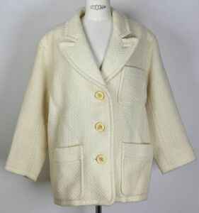 VINTAGE YVES SAINT LAURENT rive gauche イヴサンローランリヴゴーシュ ツイード オーバー コート 34 フランス製 coat b7452