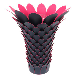 未使用 ルイ ヴィトン トロピカリストの花瓶 GI0335 レザー ネイビー ピンク 花瓶 Tropicalist Vase LV 0051 LOUIS VUITTON
