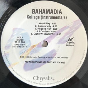 Bahamadia - Kollage (Instrumentals) プロモオンリー インストアルバム