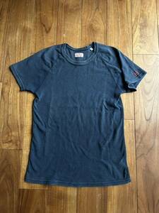 ハリウッドランチマーケット 半袖Tシャツ Mサイズ H刺繍 サイズ2 チャコールグレー ハリラン カットソー メンズ ストレッチフライス