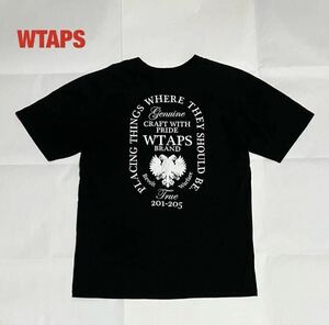 【人気】WTAPS　ダブルタップス　HERALDRY Tシャツ　ロゴTシャツ　バイカラー　クルーネック　前後デザイン　刺繍ロゴ　ユニセックス