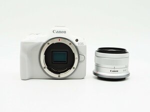 ◇美品【Canon キヤノン】EOS R50 RF-S 18-45 IS STM レンズキット ホワイト ミラーレス一眼カメラ