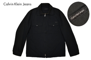 A-4552★Calvin Klein Jeans カルバンクライン ジーンズ★ブラック黒 ワーク スウィングトップ ジャケット ジャンパー ブルゾン L