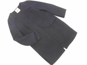 Apuweiser-riche アプワイザーリッシェ ノーカラー コート size2/紺 ◆■ ☆ dlb2 レディース