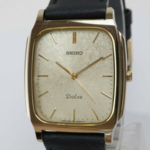 2404-645 セイコー クオーツ 腕時計 美品 SEIKO 8N41 5070 ドルチェ 金色 タングステンケース